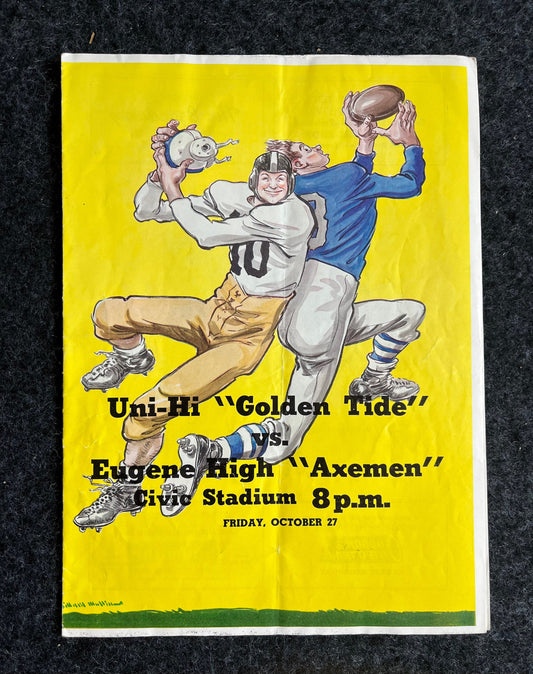 Vintage 1950s SOC Golden Bears Football Pamphlet - Original Football Pamphlet and Soda Ads - Original College Sports Ads