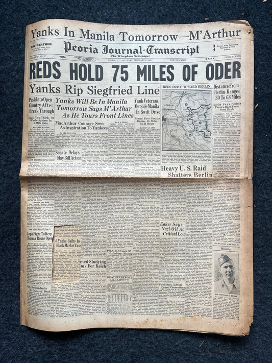 Best of the Rest - Late WW2 European Theatre Newspaper - Original Vintage World War 2 Memorabilia Newspaper - US Allied Forces Liberate WWII