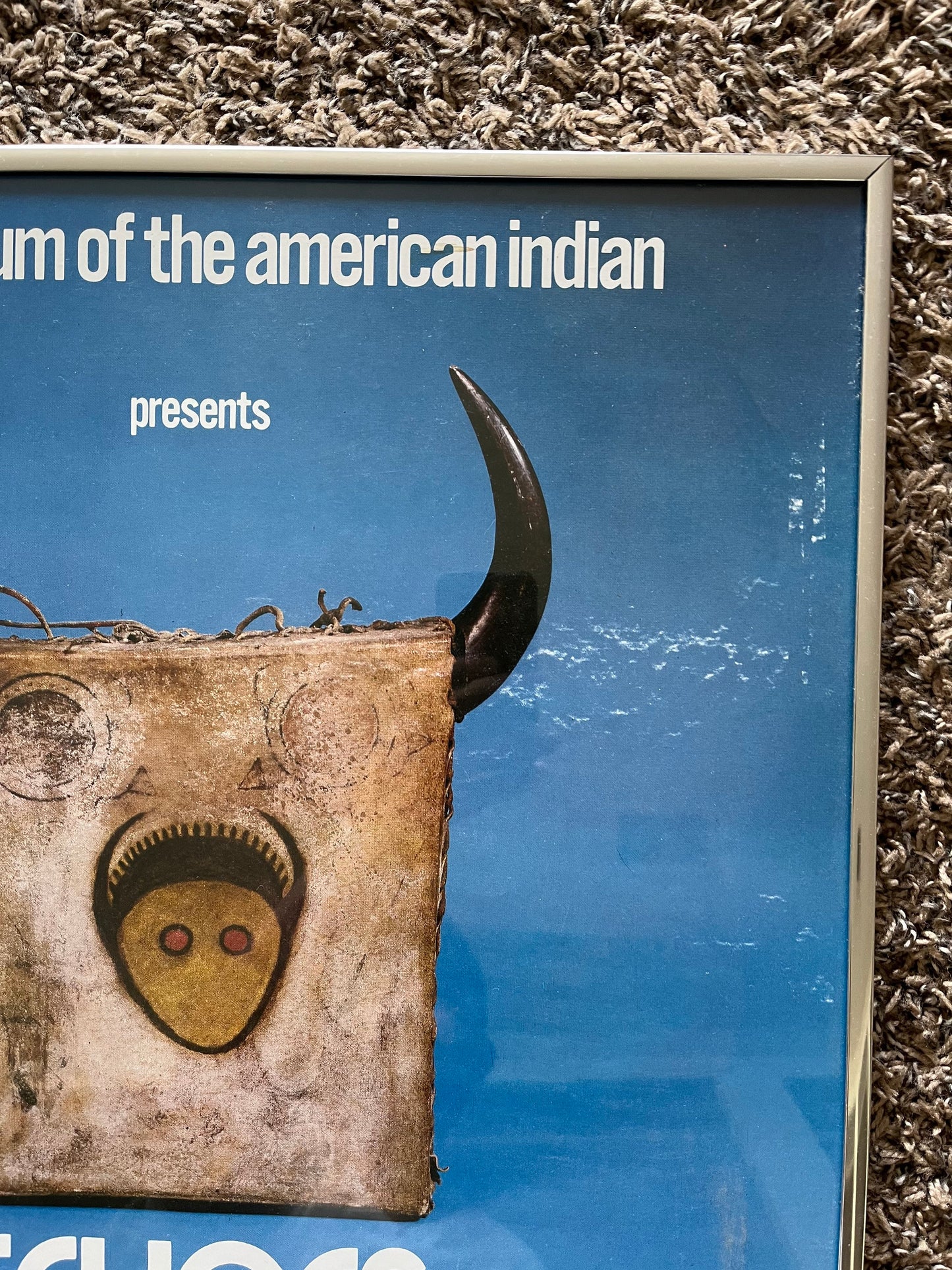 1977 Original Native American Poster Artwork - New York City Echoes of the Drums - Indian Artwork and Imagery - Native American History