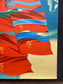 1980s Soviet Union Communist Flag Propaganda - Original Vintage USSR Propaganda - Kremlin and Eastern Europe Flags