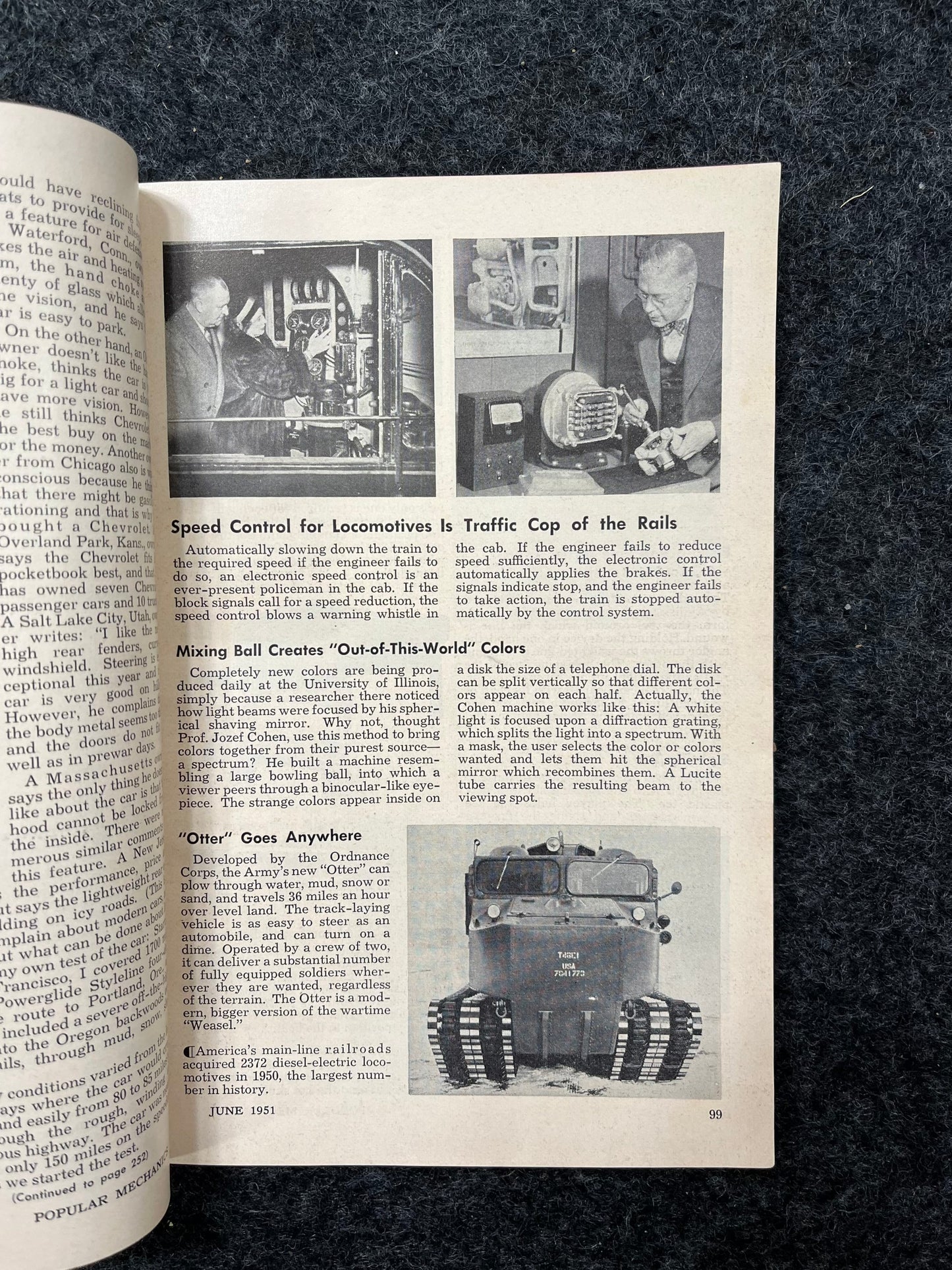 Vintage 1950s Popular Mechanics - Vintage Car Advertisements Car Art -Educational Paperbacks