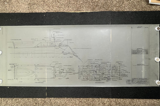 Original US Navy Ship Blueprint - LSCR Naval Boat Blueprints and Graphs - Vintage Vietnam Memorabilia - RARE Navy Art - 70x38