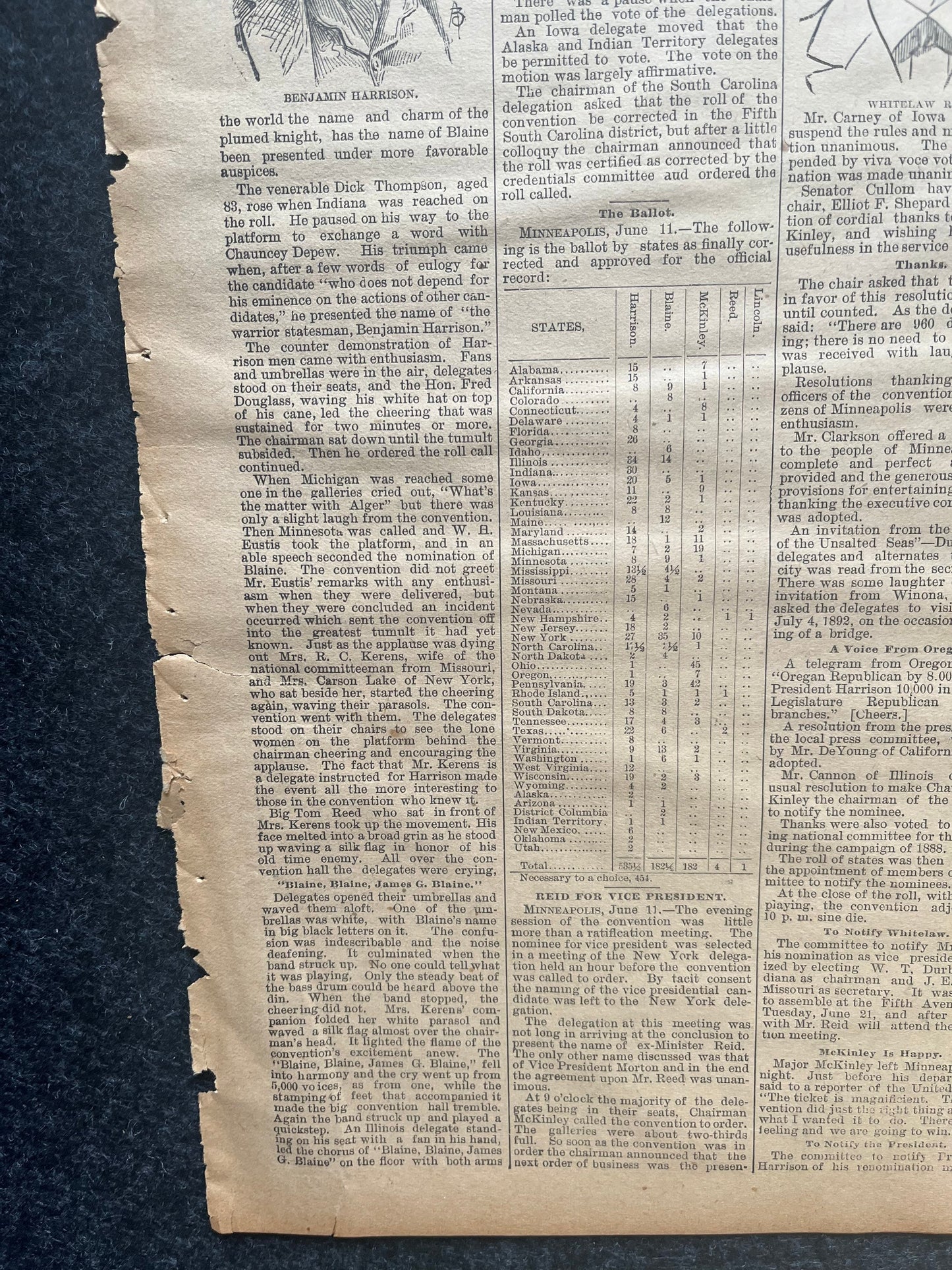 1892 Grover Cleaveland Democrat New York - US Presidential Election History, William McKinley, US Election History, Victorian Era Politics,