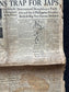 1944 Battle of Leyte Gulf – Yanks Widen Leyte Offensive – Original Vintage Newspaper Military Memorabilia
