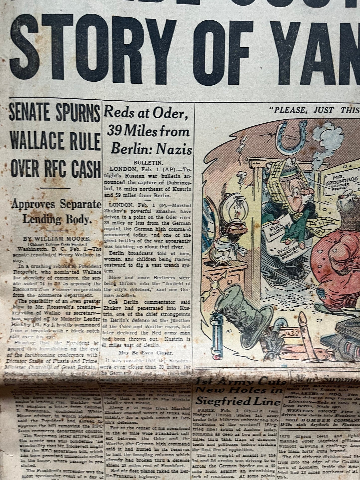 1944 Battle of Leyte Gulf – Yanks Widen Leyte Offensive – Original Vintage Newspaper Military Memorabilia