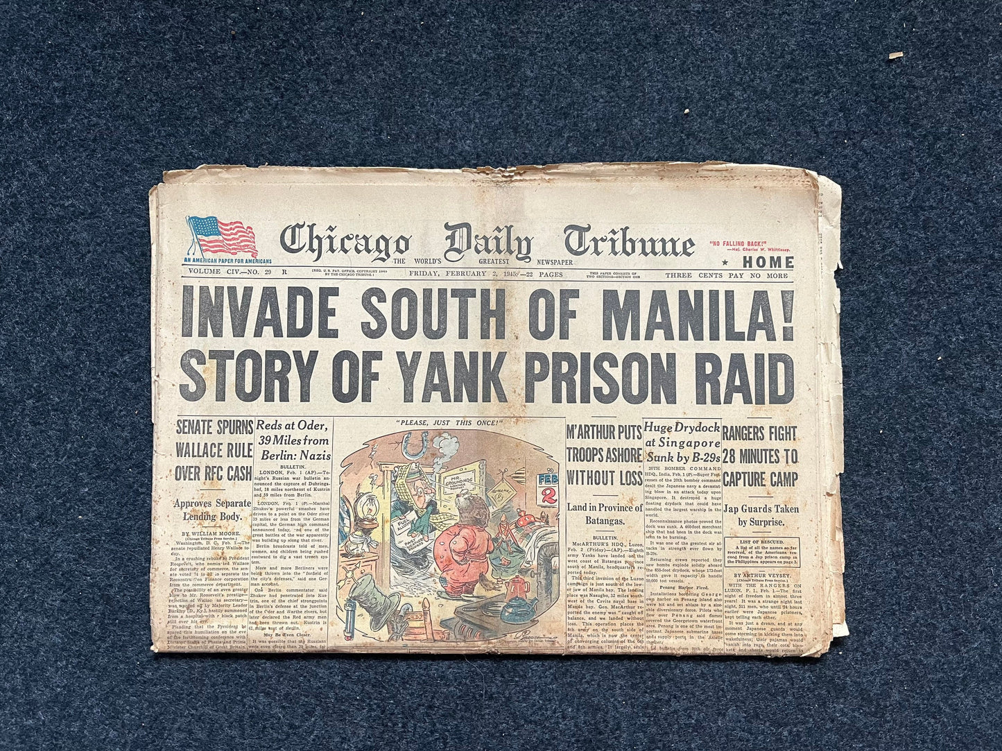 1944 Battle of Leyte Gulf – Yanks Widen Leyte Offensive – Original Vintage Newspaper Military Memorabilia
