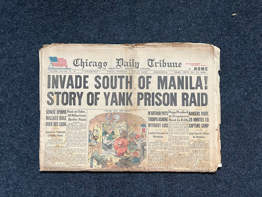 1944 Battle of Leyte Gulf – Yanks Widen Leyte Offensive – Original Vintage Newspaper Military Memorabilia
