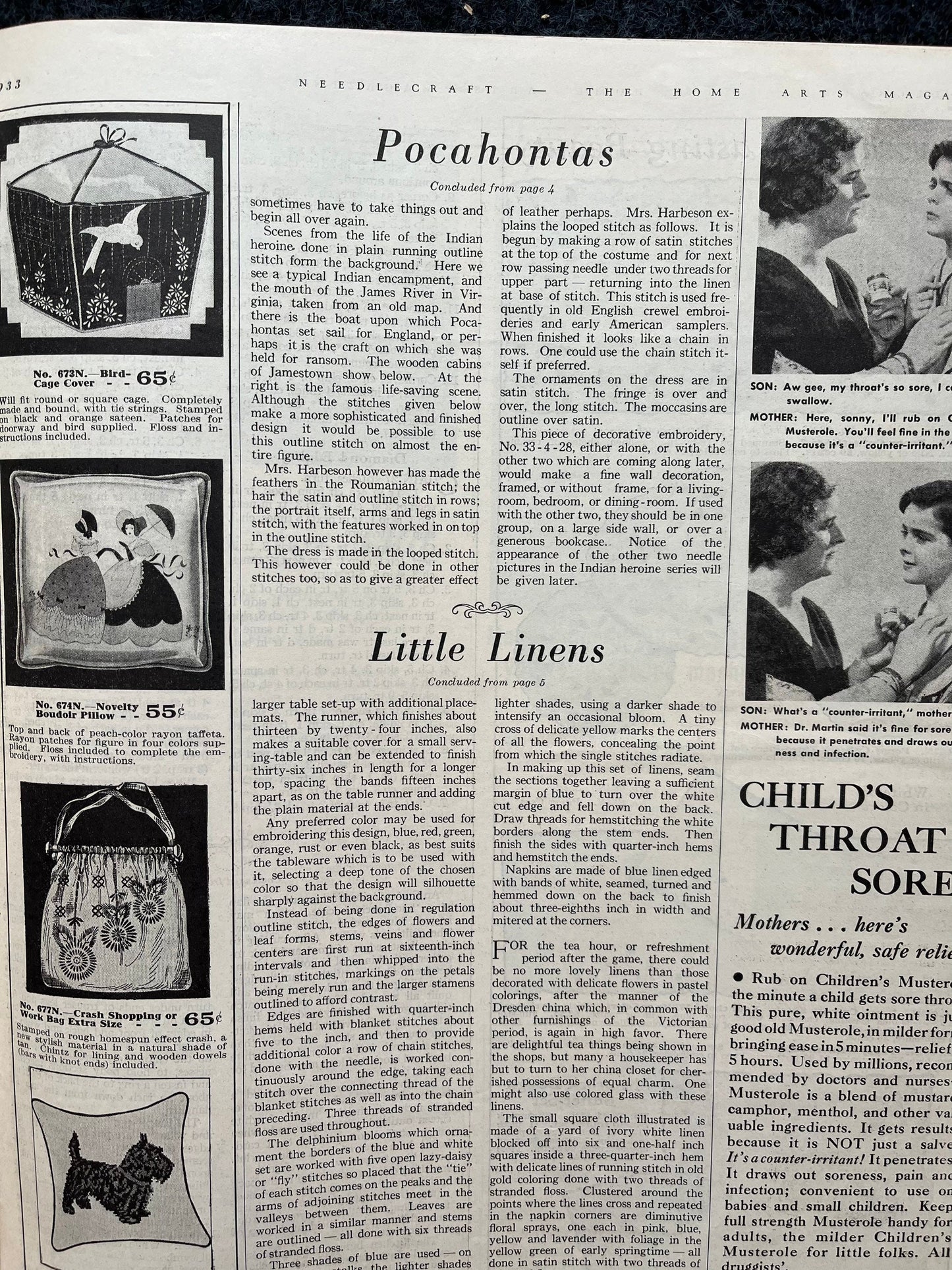 1930s Needlework Magazines - Native American Art and Styles - Pattern Art, Vintage Cooking Recipes, Great Depression Art, History, American