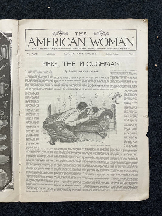 WWI American Woman Womans Suffrage- Feminist Magazine Artwork Gifts - Home Living, Home Decor, Pattern Art, Vintage Cooking Recipes,