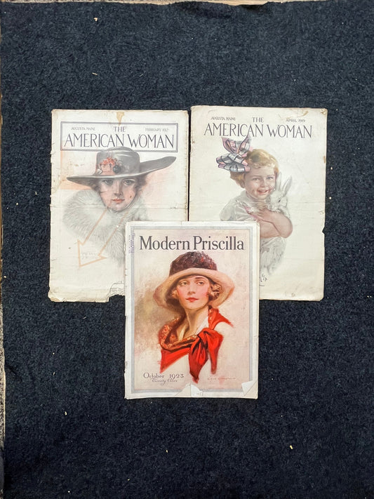 WWI American Woman Womans Suffrage- Feminist Magazine Artwork Gifts - Home Living, Home Decor, Pattern Art, Vintage Cooking Recipes,