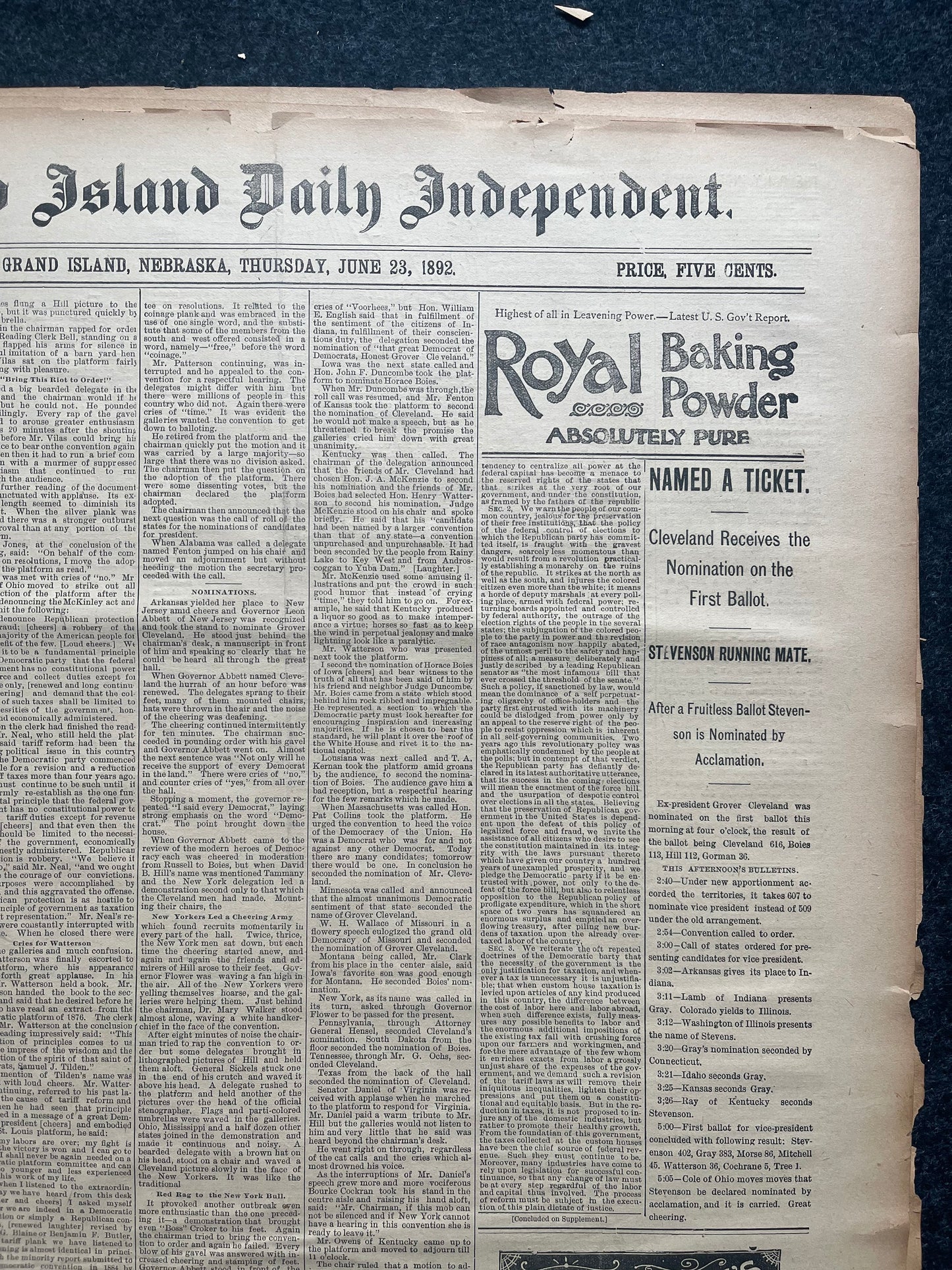 1892 Grover Cleaveland Democrat New York - US Presidential Election History, William McKinley, US Election History, Victorian Era Politics,