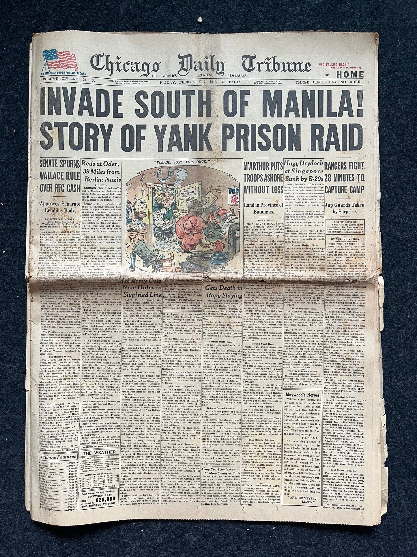 1944 Battle of Leyte Gulf – Yanks Widen Leyte Offensive – Original Vintage Newspaper Military Memorabilia