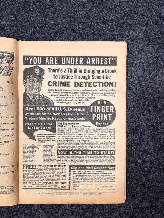 1950 Hollywood Detective Vintage Noir Crime Magazine - Original Detective Novels, Vintage Comics, Vintage Ads, Murder Mystery Novels, Paper