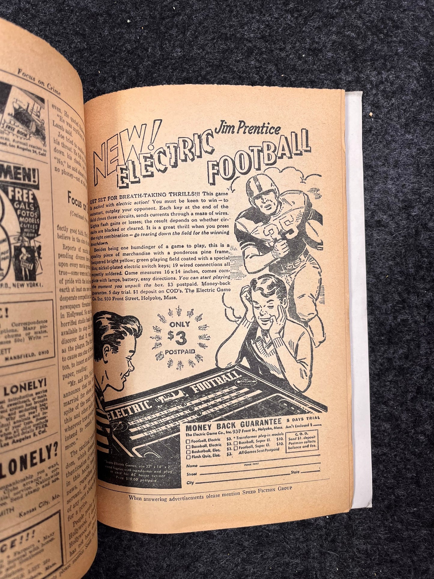 1950 Hollywood Detective Vintage Noir Crime Magazine - Original Detective Novels, Vintage Comics, Vintage Ads, Murder Mystery Novels, Paper