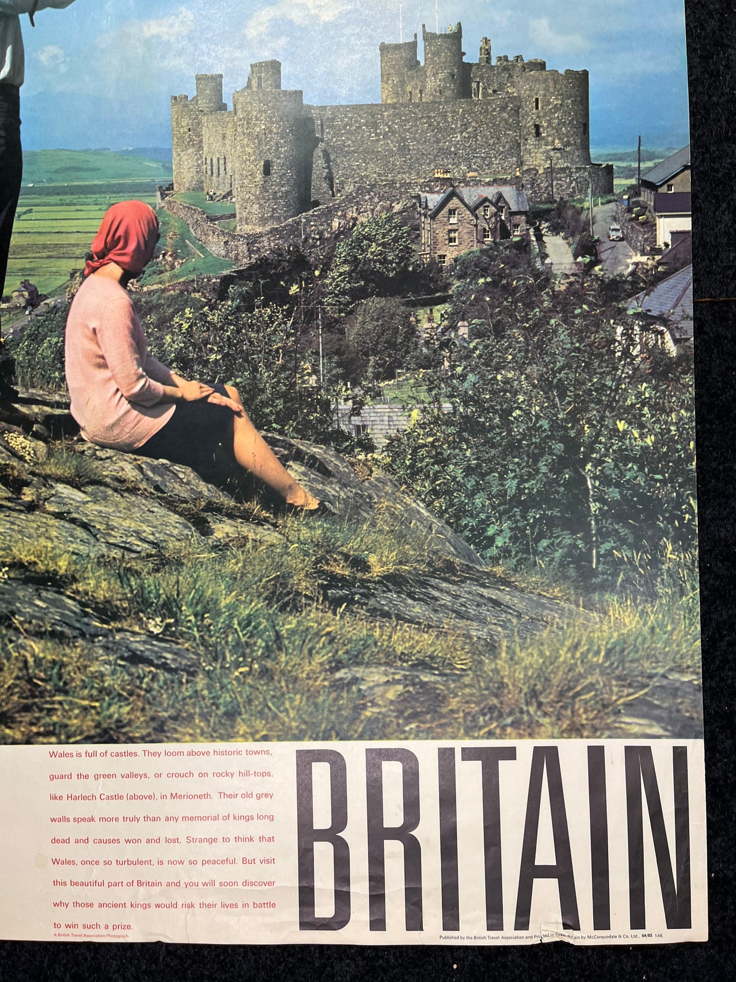 1960s British Airways Vintage Travel Poster - British Airways UK Tourism, Travel Art, British Art, Scottish Castles