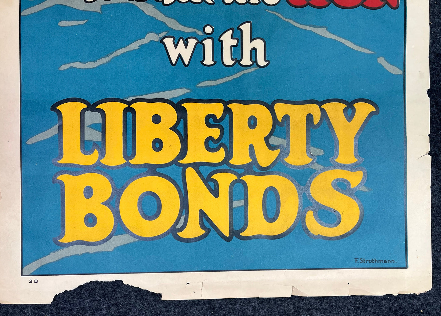 Original WW1 Liberty Bonds Poster Beat Back the Hun - 1917 World War 1 Propaganda Poster, US History, Military Memorabilia, Gifts for Him