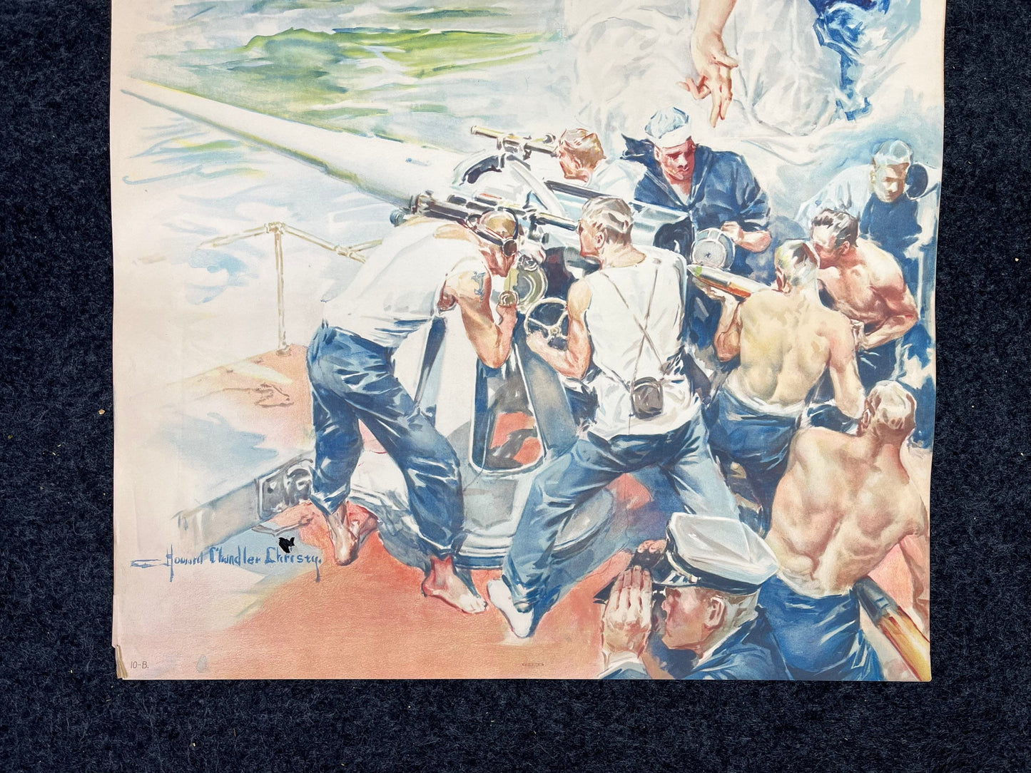 Original WW1 Clear The Way - Lady Columbia - Liberty Bonds Poster - 1917 World War 1 Propaganda Poster, US History, Military Memorabilia
