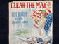 Original WW1 Clear The Way - Lady Columbia - Liberty Bonds Poster - 1917 World War 1 Propaganda Poster, US History, Military Memorabilia