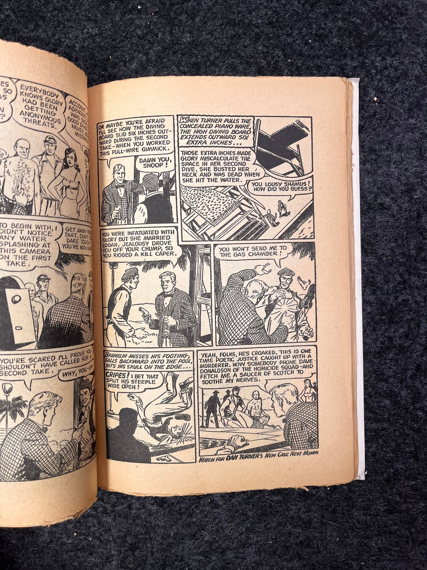 1950 Hollywood Detective Vintage Noir Crime Magazine - Original Detective Novels, Vintage Comics, Vintage Ads, Murder Mystery Novels, Paper