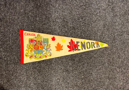 Vintage Kenora Canadian Felt Pennant, Canada Decor Wall Art, Canada Gifts, Large Original Vintage Felt Pennant, Wall Decor, College Dorm Gif