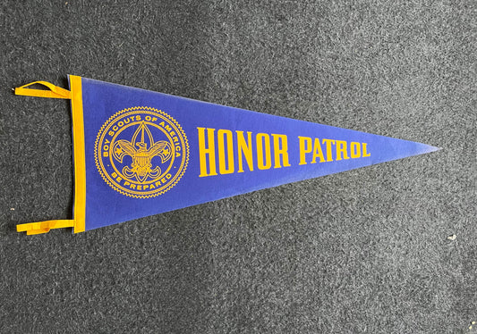 1970s Wonderful World Of Scouting, Boy Scouts Souvenir Pennant Flag, Large Original Vintage Felt Pennant, Wall Decor, College Dorm Gifts, Vi