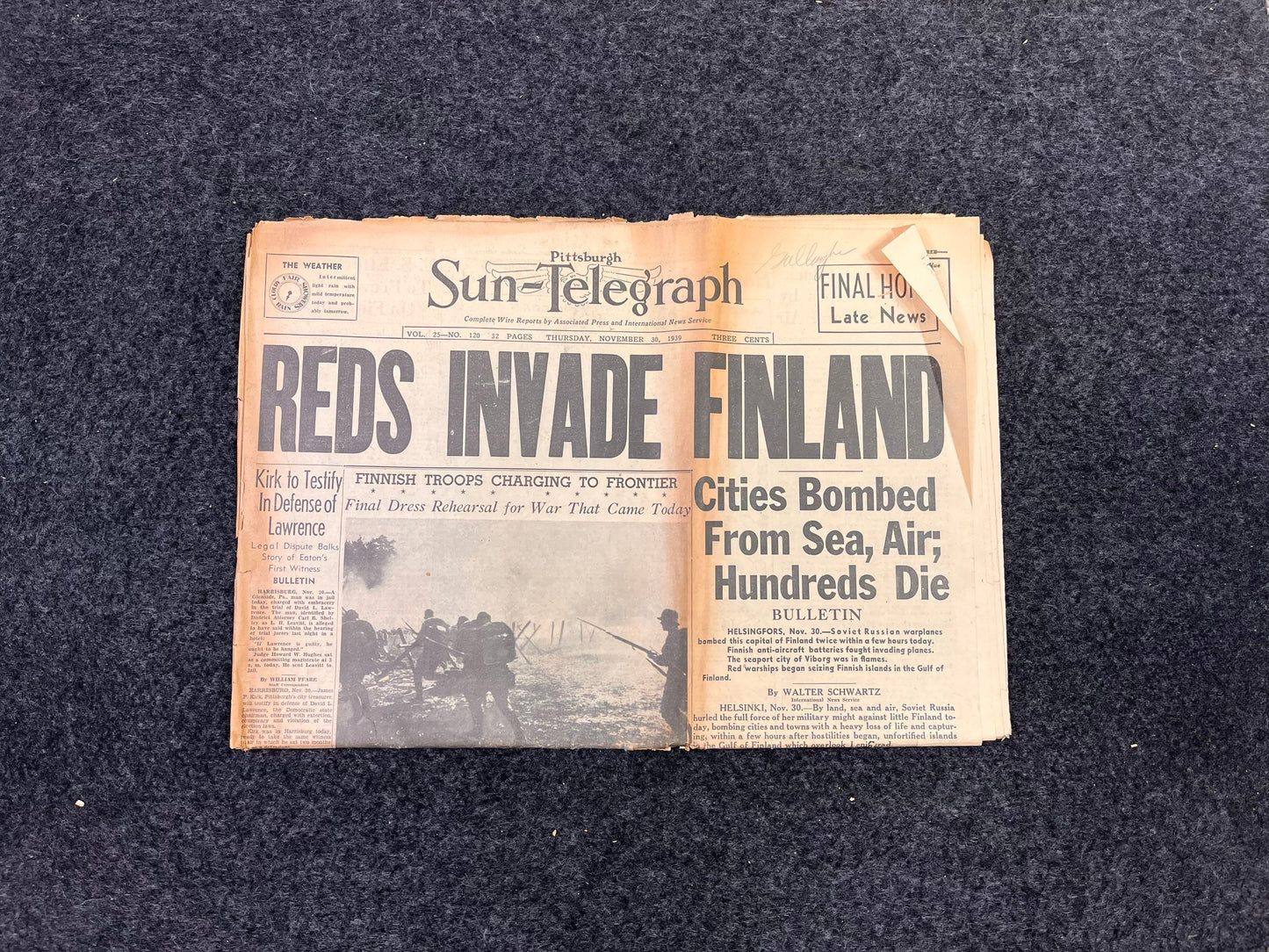 1939 USSR Invades Finland - DAY OF - Winter War - Prelude to World War 2, WW2 Memorabilia, Winter Fox, Finnish History, Communist Gifts