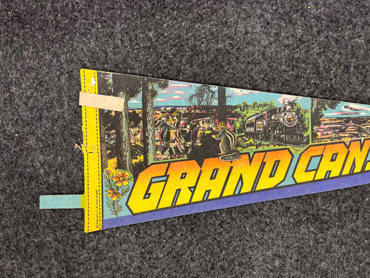 Vintage Grand Canyon Felt Pennant, Vintage US National Park Gifts, State Souvenirs, Large Original Vintage Felt Pennant, Wall Decor, College