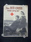 1943 Red Cross Donation Poster - Red Cross Memorabilia Original World War 2 Memorabilia, Nursing Gifts, Red Cross Gifts, Gifts for Her, Gift
