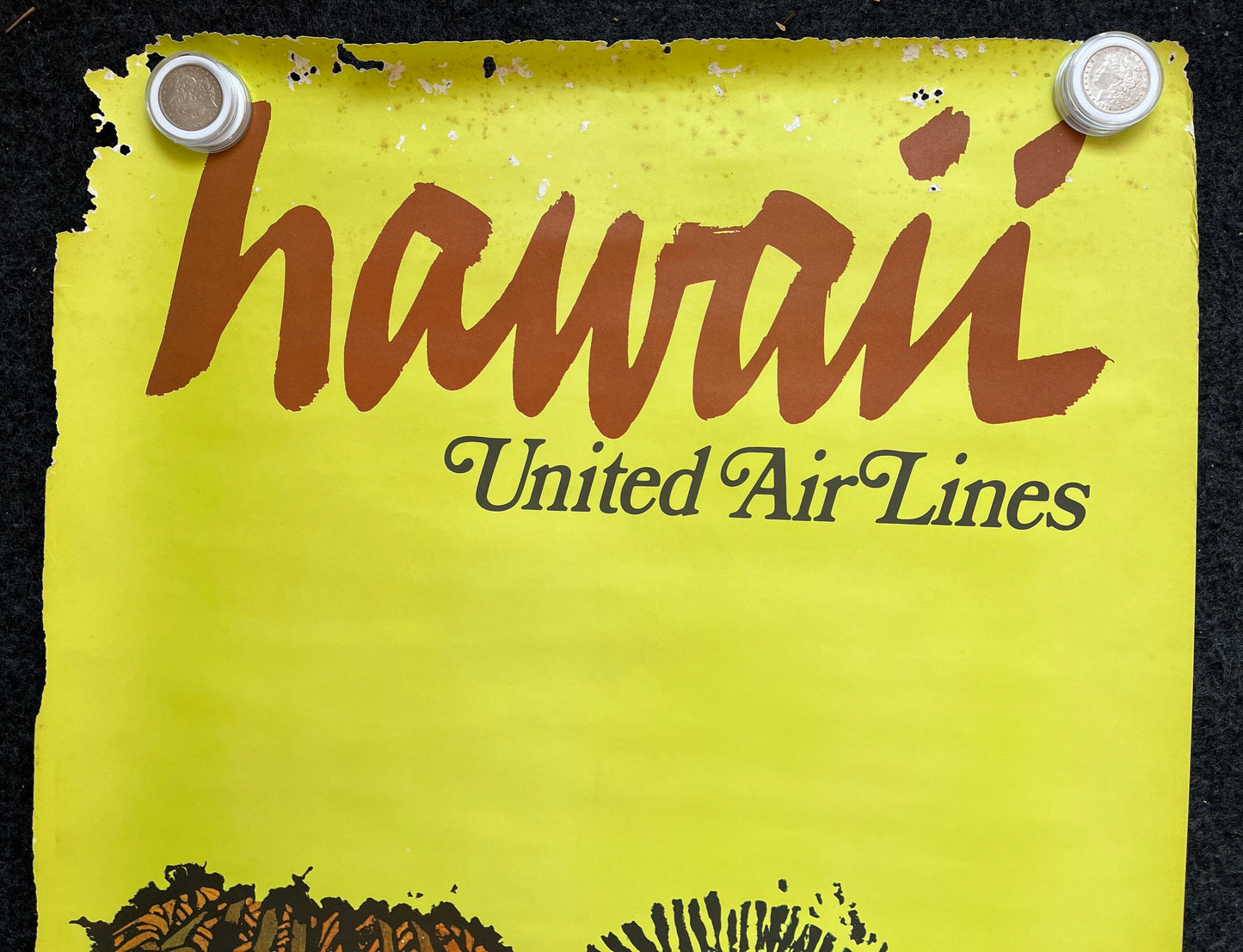 1967 Hawaiian United Air Lines Vintage Travel Poster