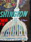 Vintage 1960s Washington DC Unfolded Fly TWA Airline - Vintage Advertising Travel Poster - David Klein Artwork – 25 x 40 - Airline Poster Tr