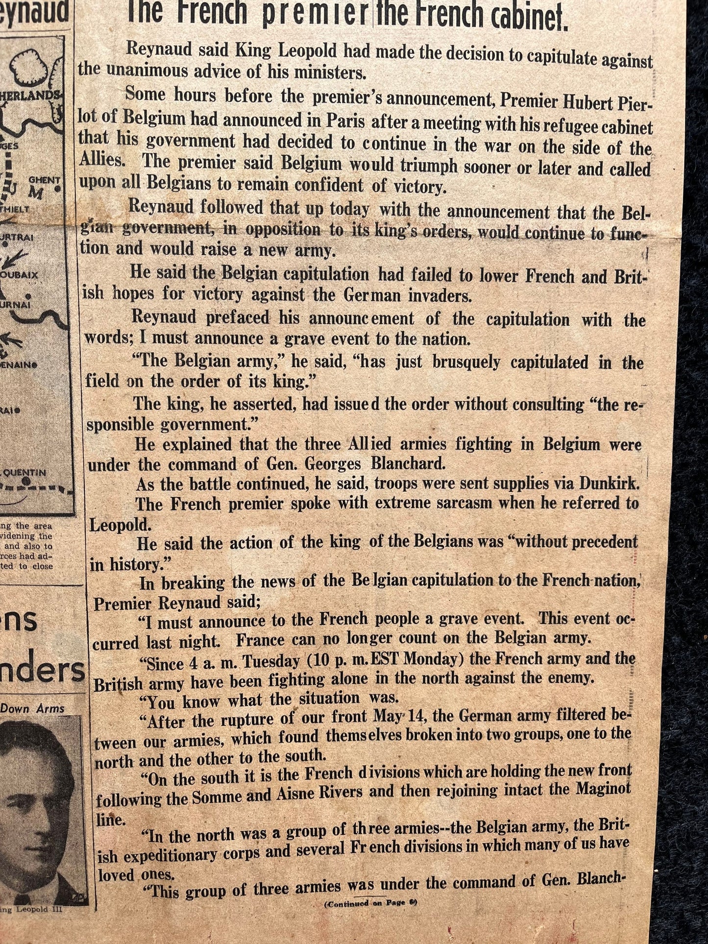 1940 Surrender of Belgium - King Leopoldo Surrenders to Germany WW2, WW2 Memorabilia, Belgian history gifts, Gifts for History Nerds, Europe