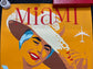 1960s Miami Travel Poster, Miami Florida Artwork, Florida Souvenirs, Floridian Gifts Original Travel Poster, Vintage Travel Poster Caribbean