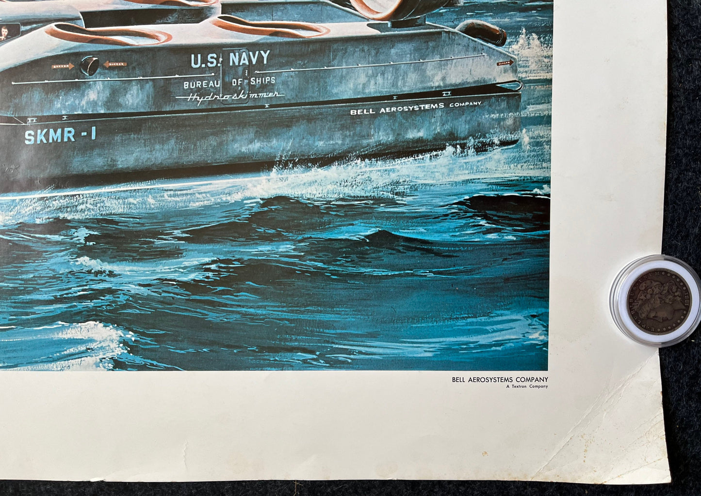 Original 1960s Bell AeroSystems Print, military Memorabilia, NASA Space Apollo Program, Saturn Gemini Program, Moon Landing, m