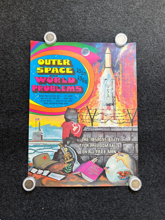 1970s Teachers Aid on Space, Vintage Teaching Gifts Artwork, NASA Souvenirs, Teaching Gifts, Gifts for Teachers, Space Gifts Artwork
