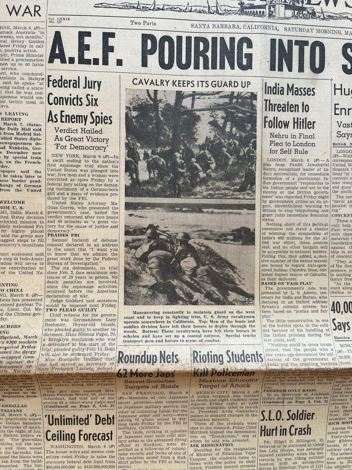 WW2 1942 Australian Army Rushes to Defend Pacific, Original Newspaper, WW2 Philippines Japan History, Pacific Theatre WW2, World War 2 Decor