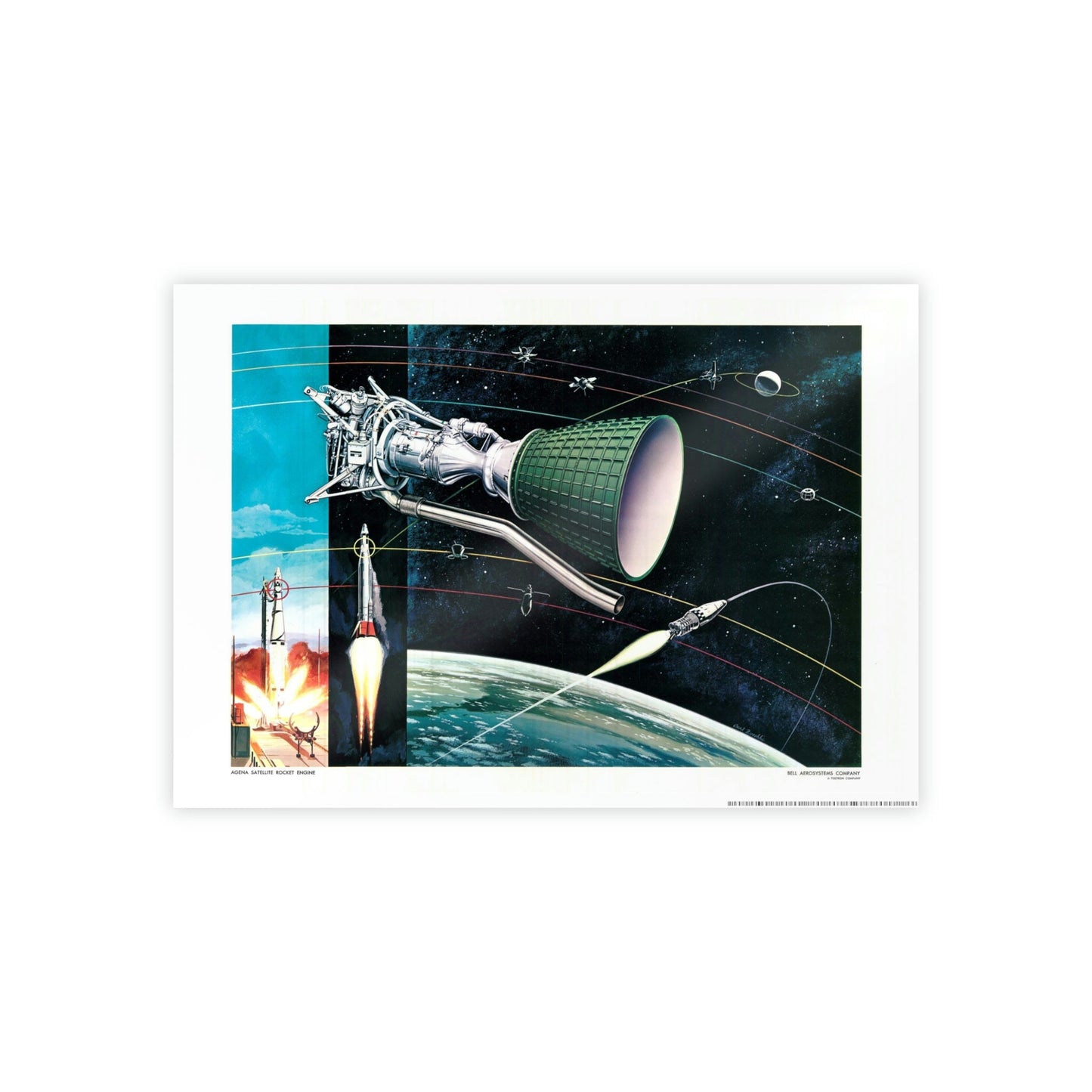 1960s Space Decor Print, Space Wall Art Memorabilia, NASA Space Apollo Program,