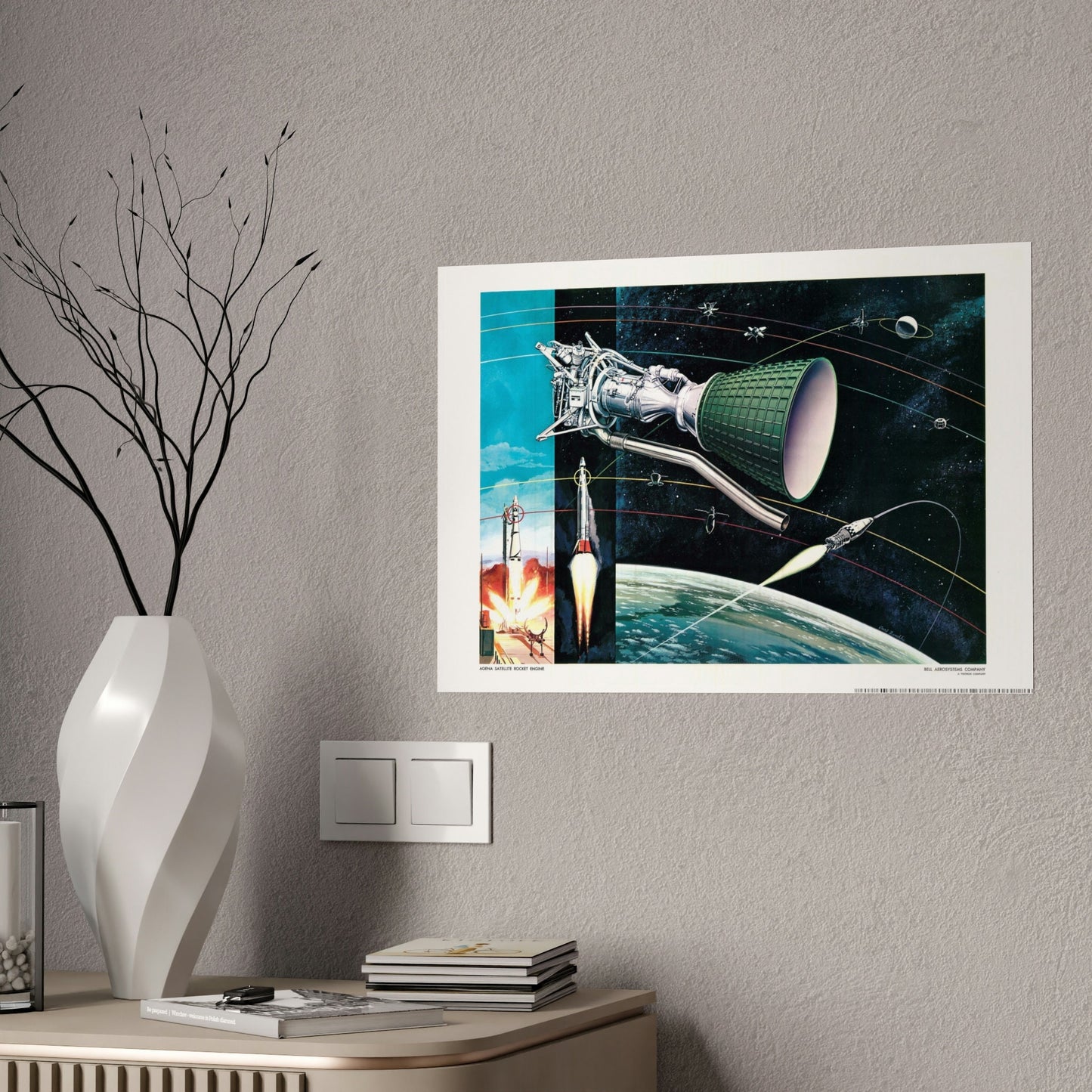 1960s Space Decor Print, Space Wall Art Memorabilia, NASA Space Apollo Program,
