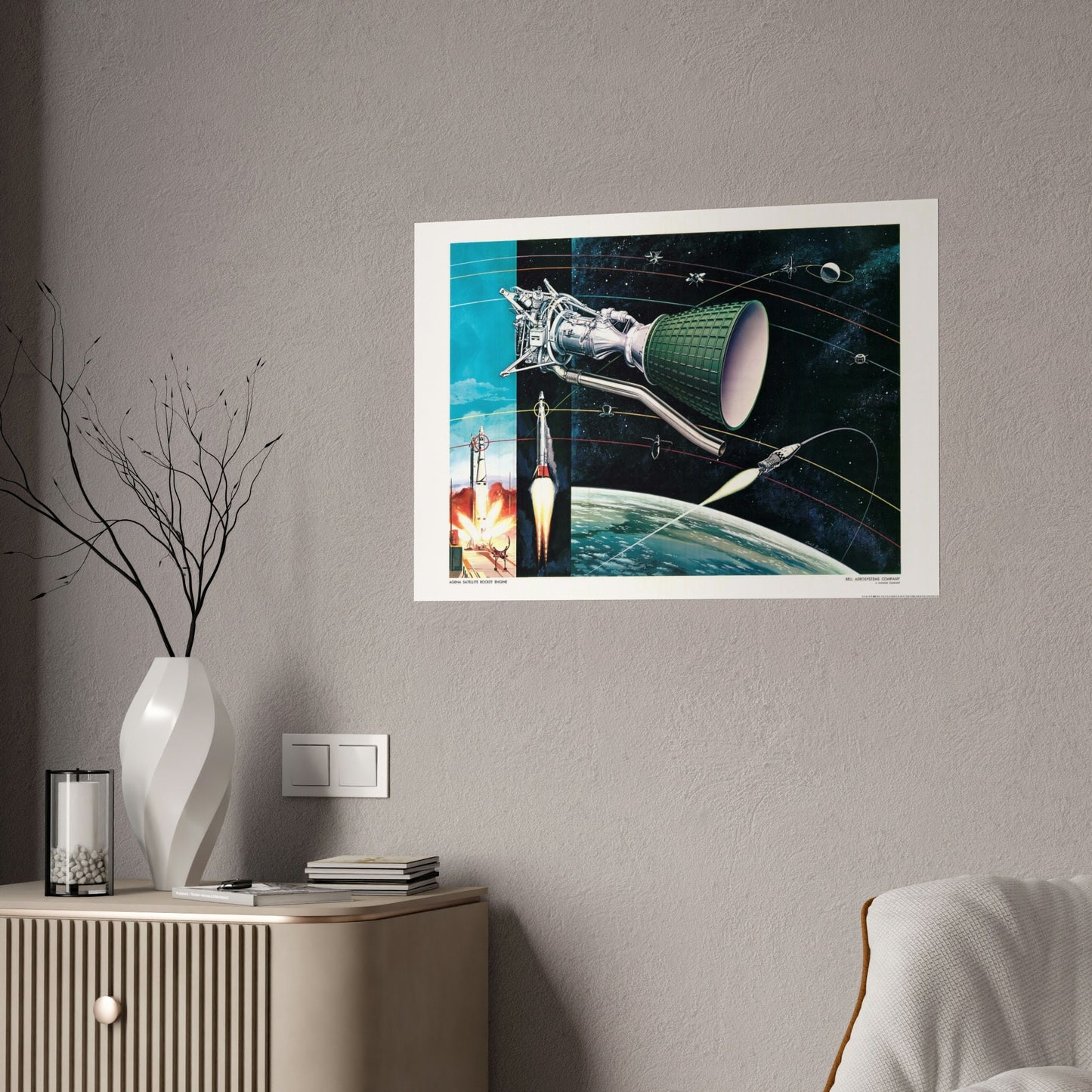 1960s Space Decor Print, Space Wall Art Memorabilia, NASA Space Apollo Program,