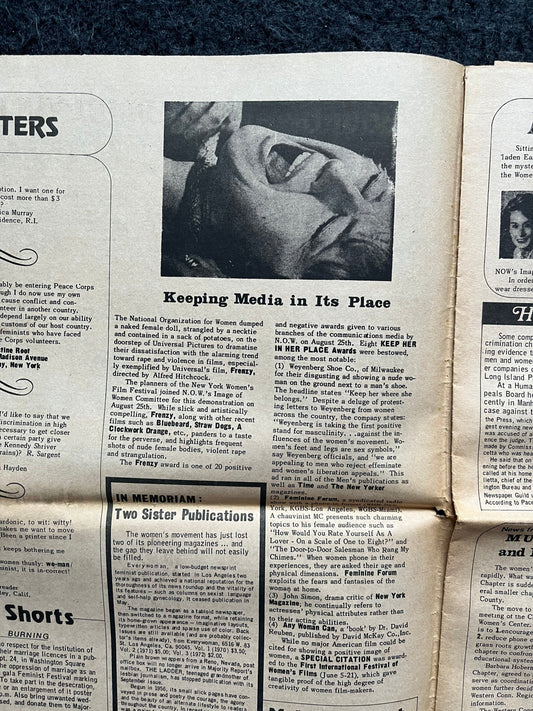 Vintage 1970s Feminist Newspaper, The Majority Report 2nd Wave Feminism, LGBT Memorabilia, Feminist Gifts, Female Empowerment, Gifts