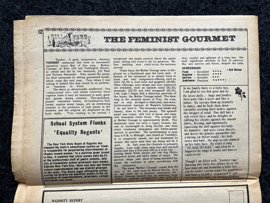 Vintage 1970s Feminist Newspaper, The Majority Report 2nd Wave Feminism, LGBT Memorabilia, Feminist Gifts, Female Empowerment, Gifts