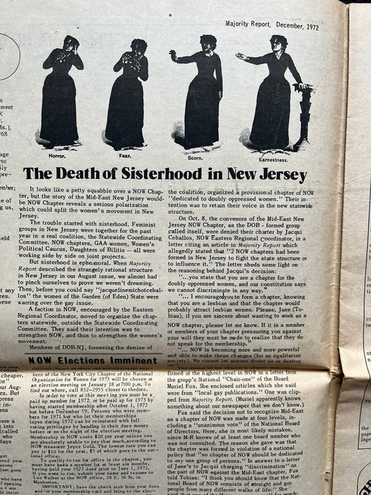 Vintage 1970s Feminist Newspaper, The Majority Report 2nd Wave Feminism, LGBT Memorabilia, Feminist Gifts, Female Empowerment, Gifts