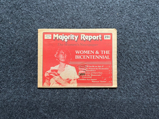 Vintage 1970s Feminist Newspaper, The Majority Report 2nd Wave Feminism, LGBT Memorabilia, Feminist Gifts, Female Empowerment, Gifts