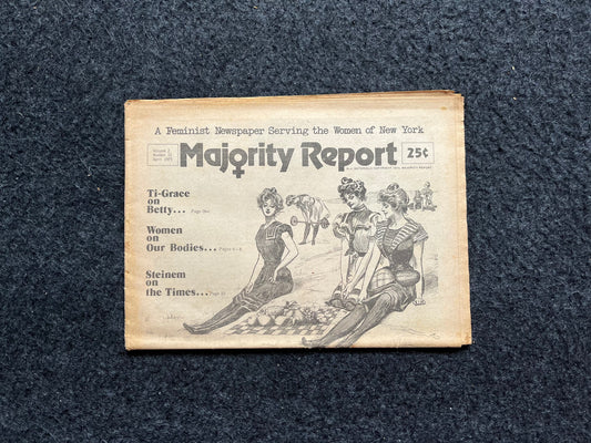 Vintage 1970s Feminist Newspaper, The Majority Report 2nd Wave Feminism, LGBT Memorabilia, Feminist Gifts, Female Empowerment, Gifts