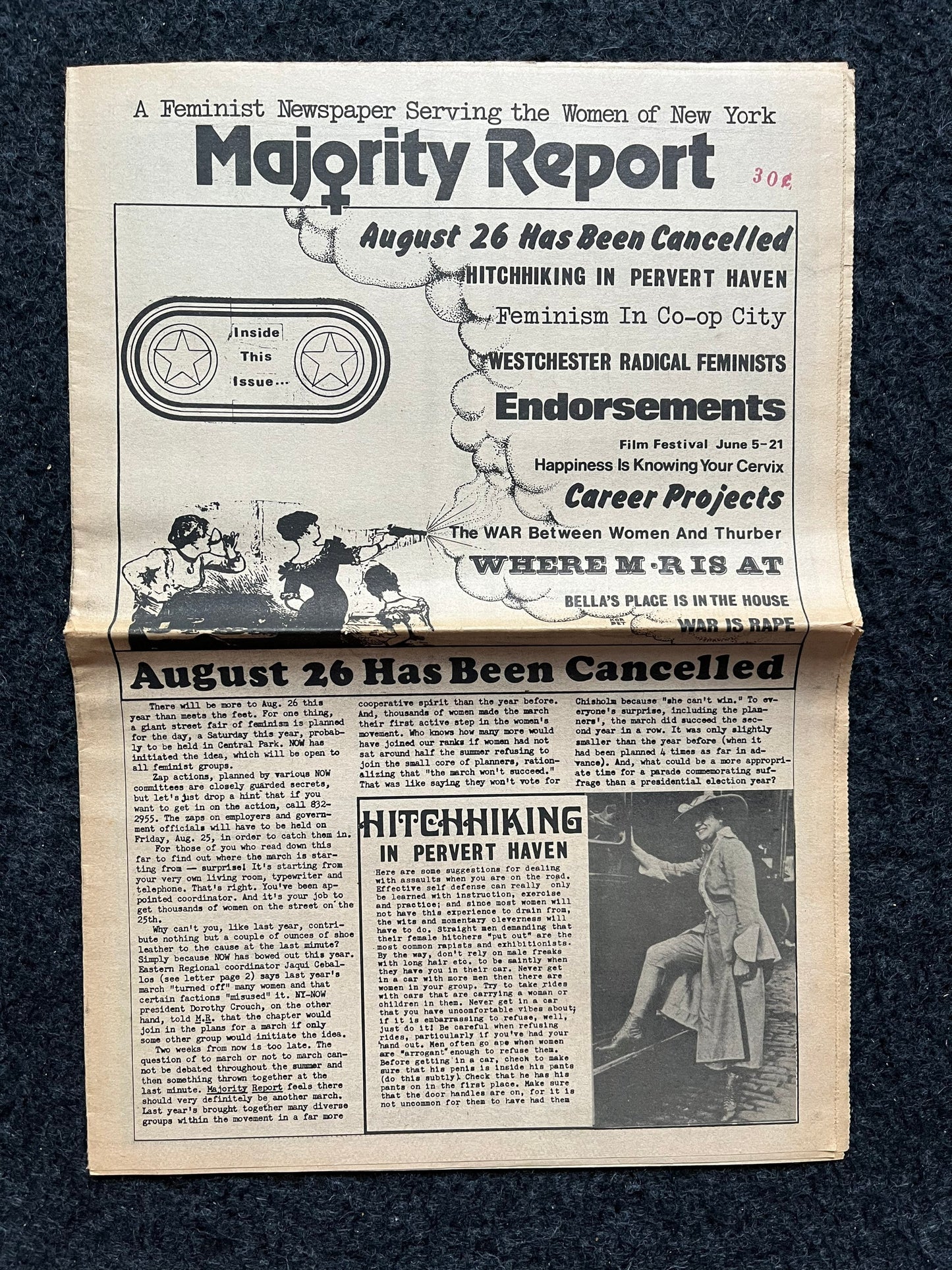 Vintage 1970s Feminist Newspaper, The Majority Report 2nd Wave Feminism, LGBT Memorabilia, Feminist Gifts, Female Empowerment, Gifts