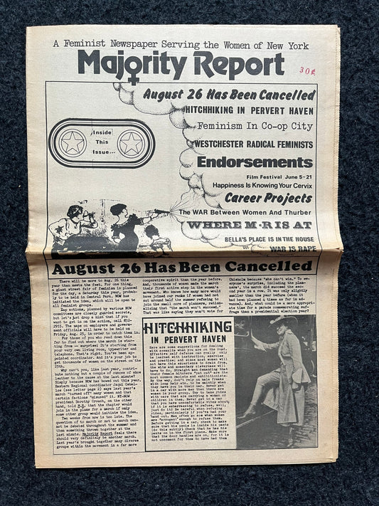 Vintage 1970s Feminist Newspaper, The Majority Report 2nd Wave Feminism, LGBT Memorabilia, Feminist Gifts, Female Empowerment, Gifts