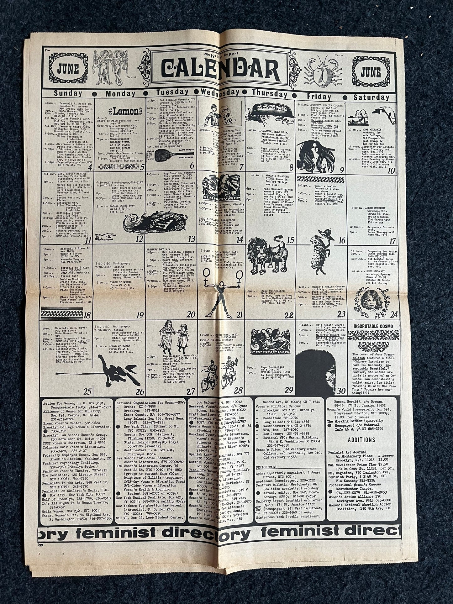 Vintage 1970s Feminist Newspaper, The Majority Report 2nd Wave Feminism, LGBT Memorabilia, Feminist Gifts, Female Empowerment, Gifts