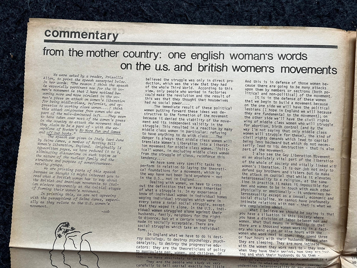 1970s Off Our Backs Feminist Newspaper