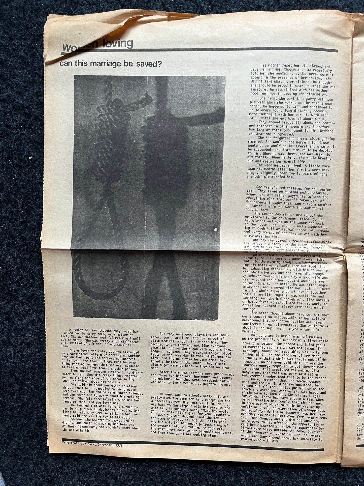 1970s Off Our Backs Feminist Newspaper, 2nd Wave Feminism, LGBT Memorabilia, Feminist Gifts, Female Empowerment, Gifts for Women, Womens