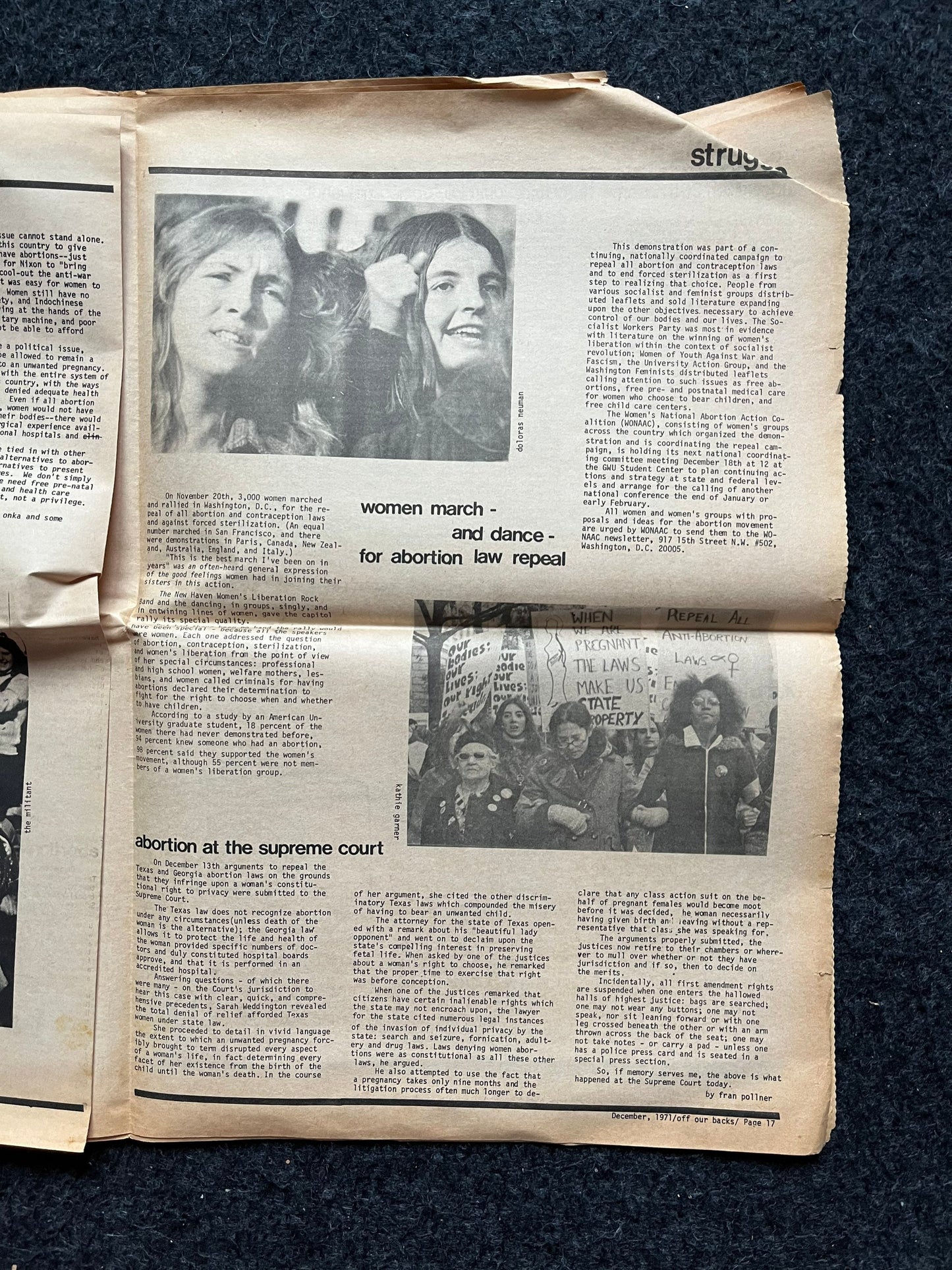 1970s Off Our Backs Feminist Newspaper, 2nd Wave Feminism, LGBT Memorabilia, Feminist Gifts, Female Empowerment, Gifts for Women, Womens