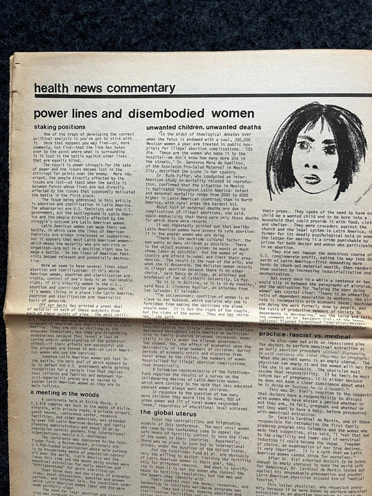 1970s Off Our Backs Feminist Newspaper, 2nd Wave Feminism, LGBT Memorabilia, Feminist Gifts, Female Empowerment, Gifts for Women, Womens